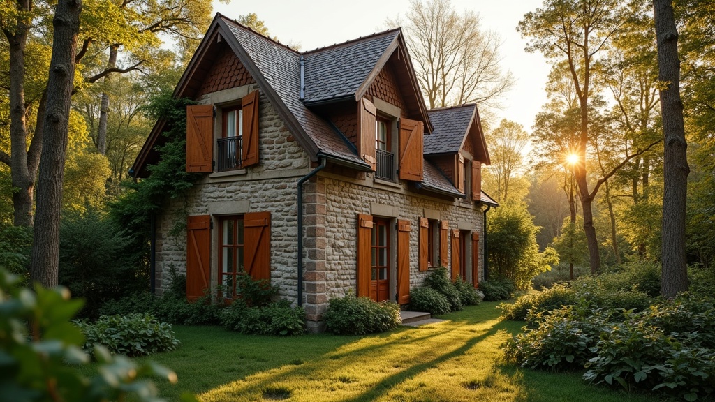 Maison en pierre et bois (style européen)