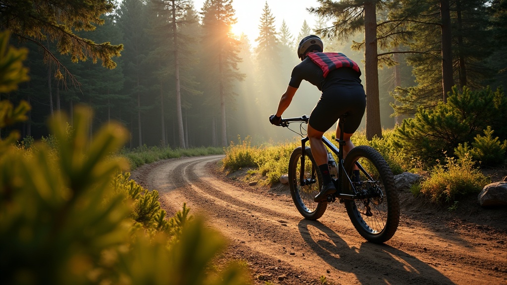 Sentier de vélo de montagne